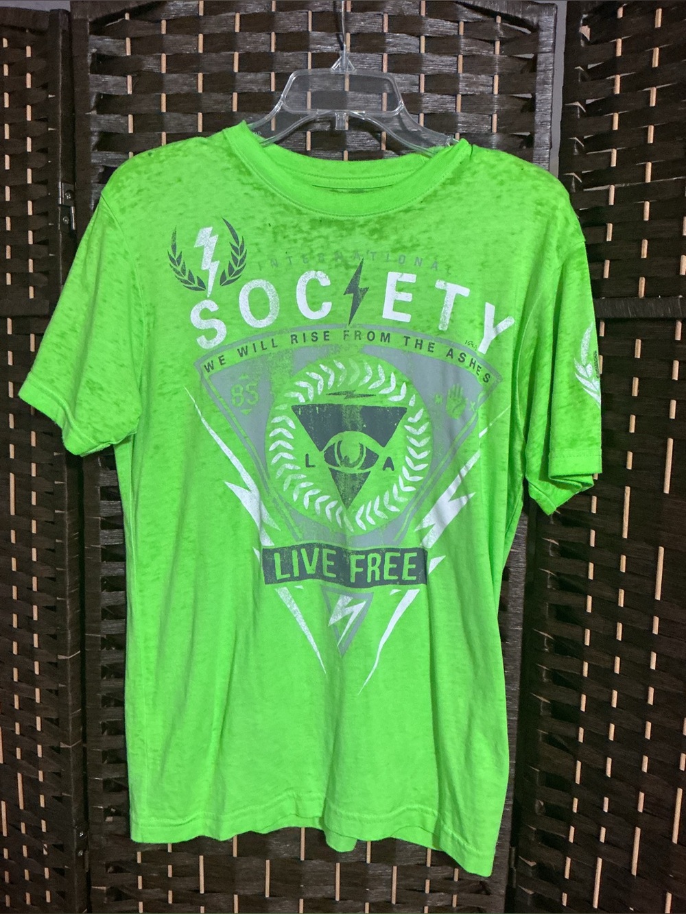 Society Neon Green Graphic Tee